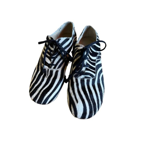 JUNYA WATANABE COMME DES GARÇONS ANIMAL PRINT PONY HAIR OXFORDS - Picture 2 of 5